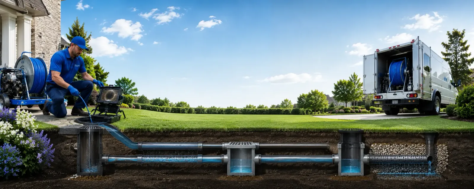 Outdoor drain cleaning information for Wayne, ME